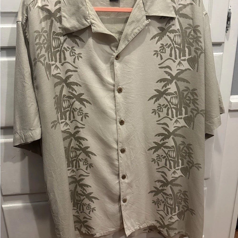 Men’s Camp Shirt By Baracuta 100% Silk XL